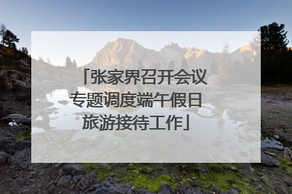 张家界召开会议专题调度端午假日旅游接待工作